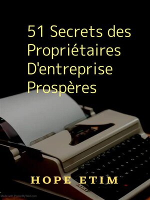 cover image of 51 Secrets des Propriétaires D'entreprise Prospères